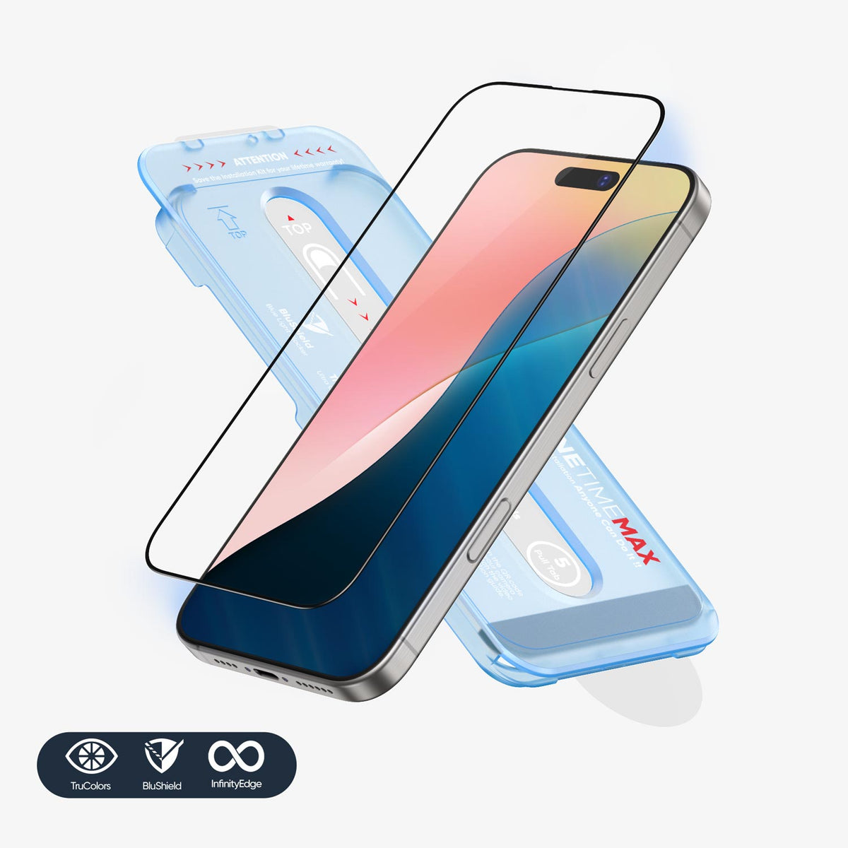 NanoArmour ONETIME MAX Blue Light ClearVue – iPhone 16 Series