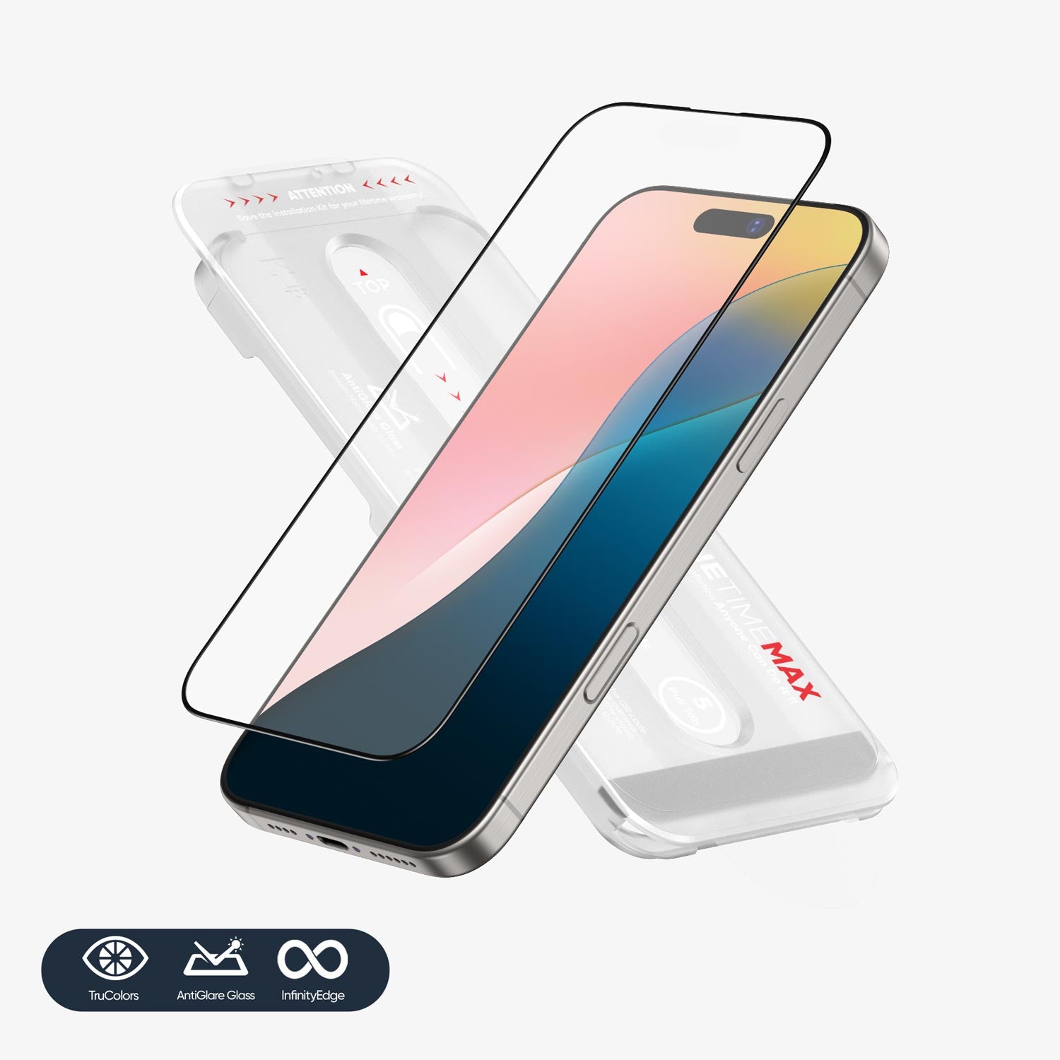 FLOLAB ONETIME MAX NanoArmour: iPhone 16 Series Matte Screen Protector with Infinity Edge, Anti-Glare Technology, Smooth as Butter