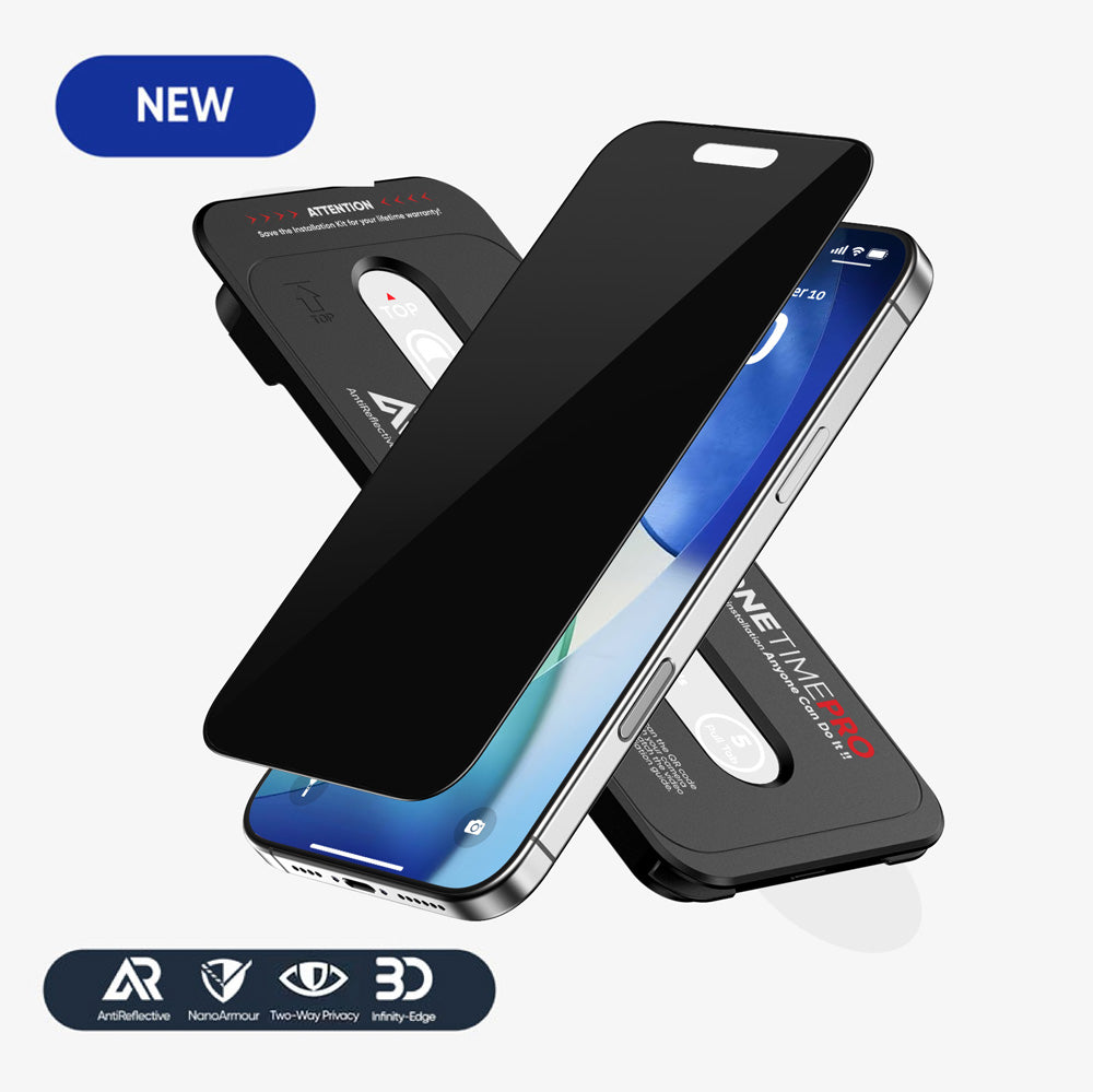 NanoArmour ONETIME PRO Privacy Anti Reflective 3D Infinity Edge – iPhone 17 Series