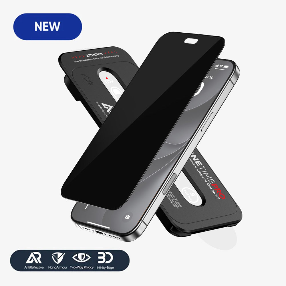 NanoArmour ONETIME PRO Privacy Anti Reflective 3D Infinity Edge – for iPhone 18 Series