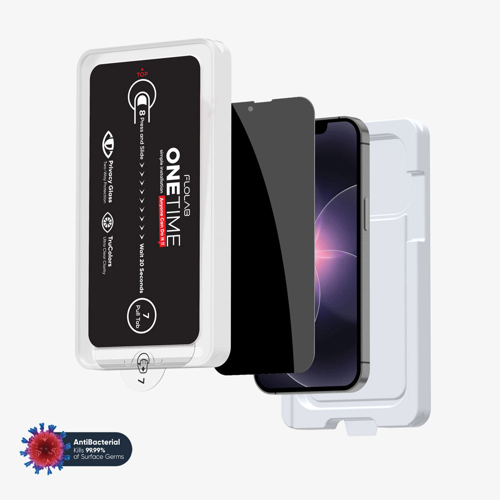 ONETIME NanoArmour for iPhone Privacy Screen Protector: Dust-Free Installation, Case Friendly, Maximum Privacy