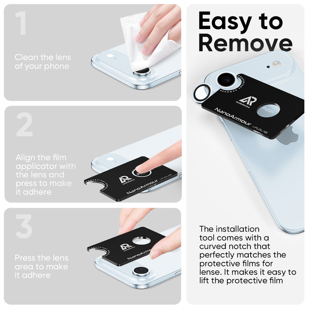 NanoArmour Camera Protector – iPhone 17 Air Anti Reflective