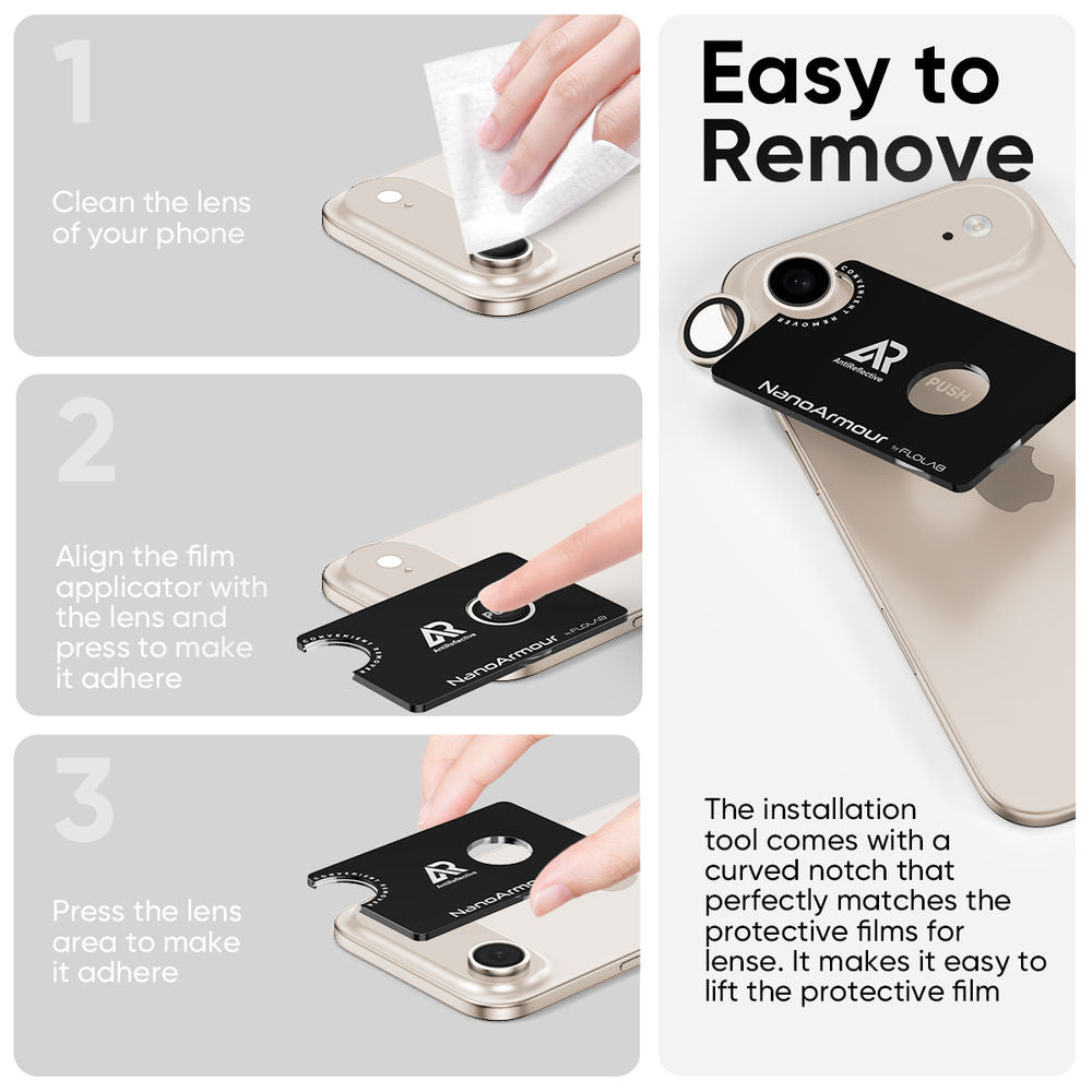 NanoArmour Camera Protector – iPhone 17 Air Anti Reflective