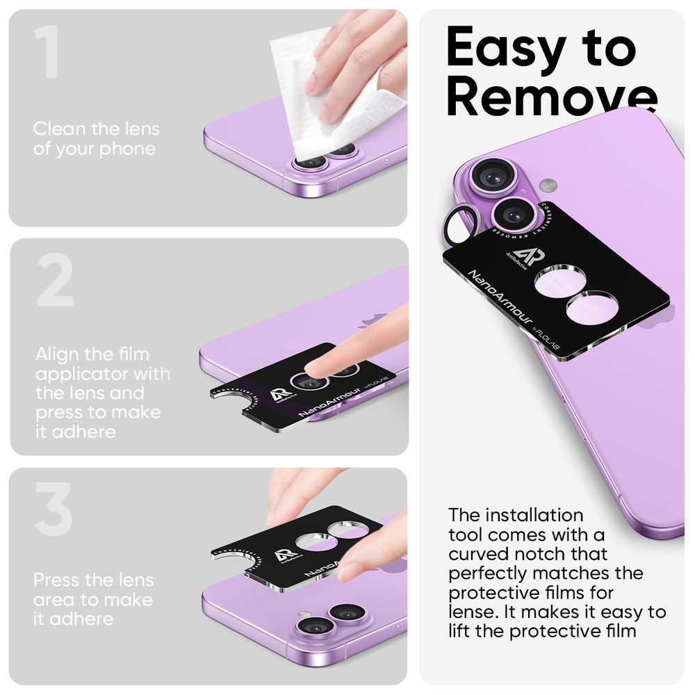 NanoArmour Camera Protector – iPhone 17 Anti Reflective