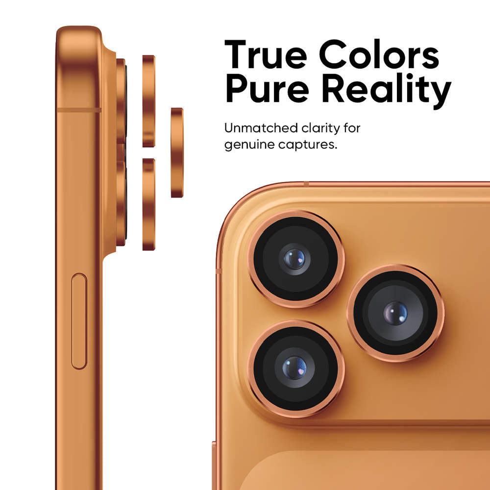 NanoArmour Camera Protector – iPhone 17 Pro / Pro Max Anti Reflective (Orange)