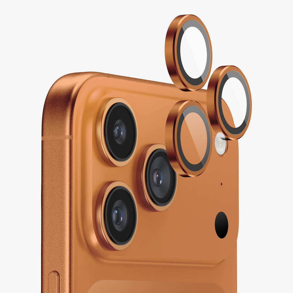 NanoArmour Camera Protector – iPhone 17 Pro / Pro Max Anti Reflective (Orange)