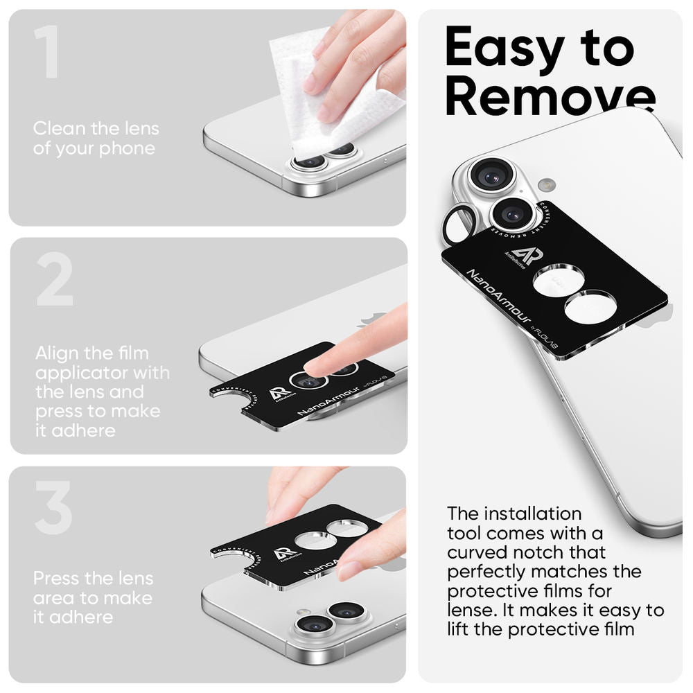 NanoArmour Camera Protector – iPhone 17 Anti Reflective