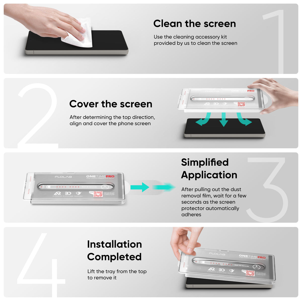 FLOLAB ONETIME PRO 3D Anti Reflective Screen Protector – Samsung Galaxy S25 Ultra