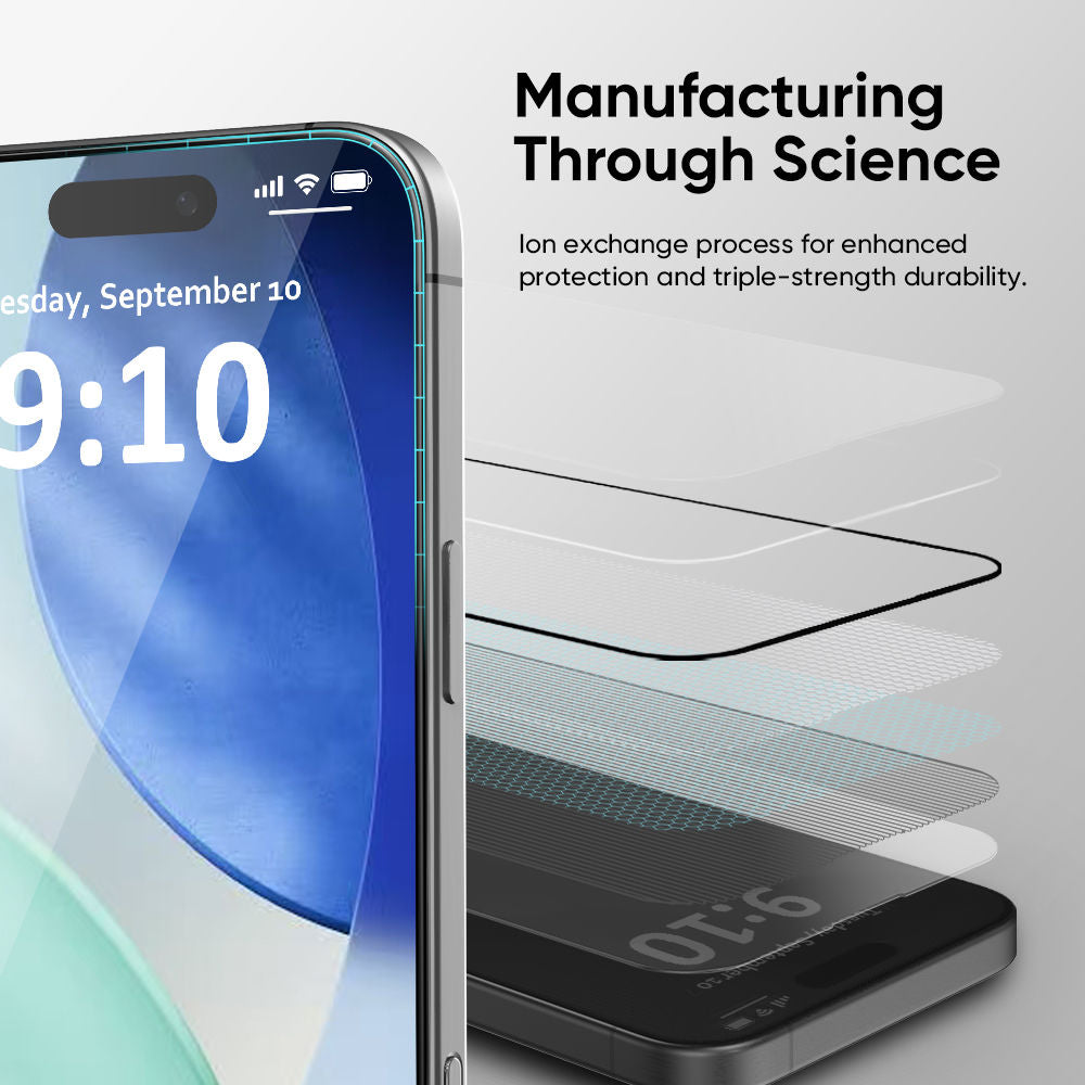 NanoArmour ONETIME 2-Pack Ultra Clear Infinity Edge Case-Friendly – iPhone 17 Series