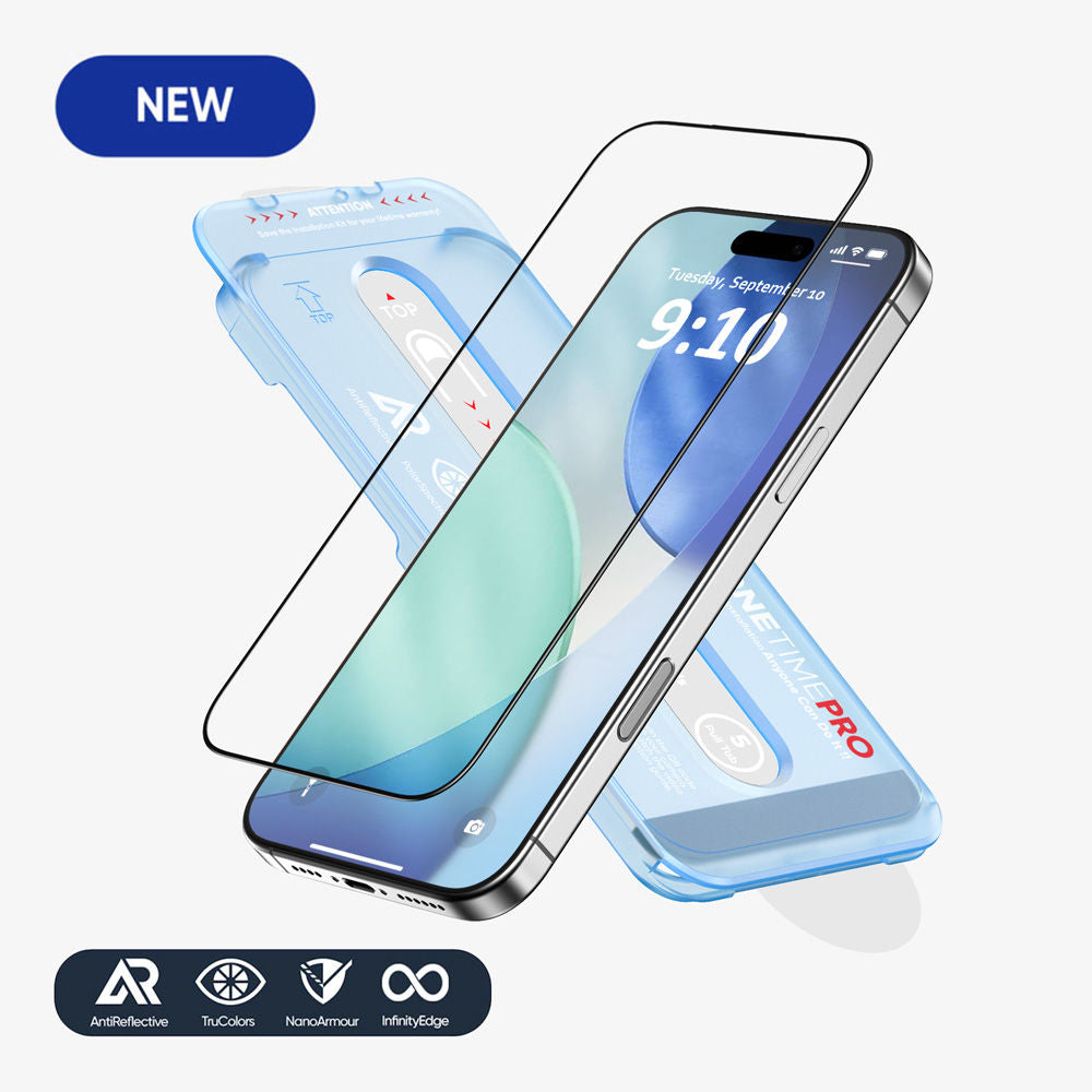 NanoArmour ONETIME PRO Anti Reflective PolarSpectra Infinity Edge Case-Friendly – iPhone 17 Series