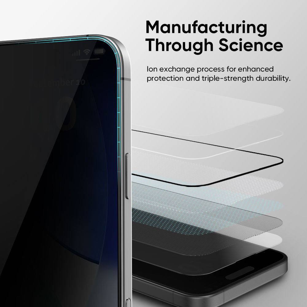 NanoArmour ONETIME PRO Privacy Anti Reflective 3D Infinity Edge – iPhone 17 Series