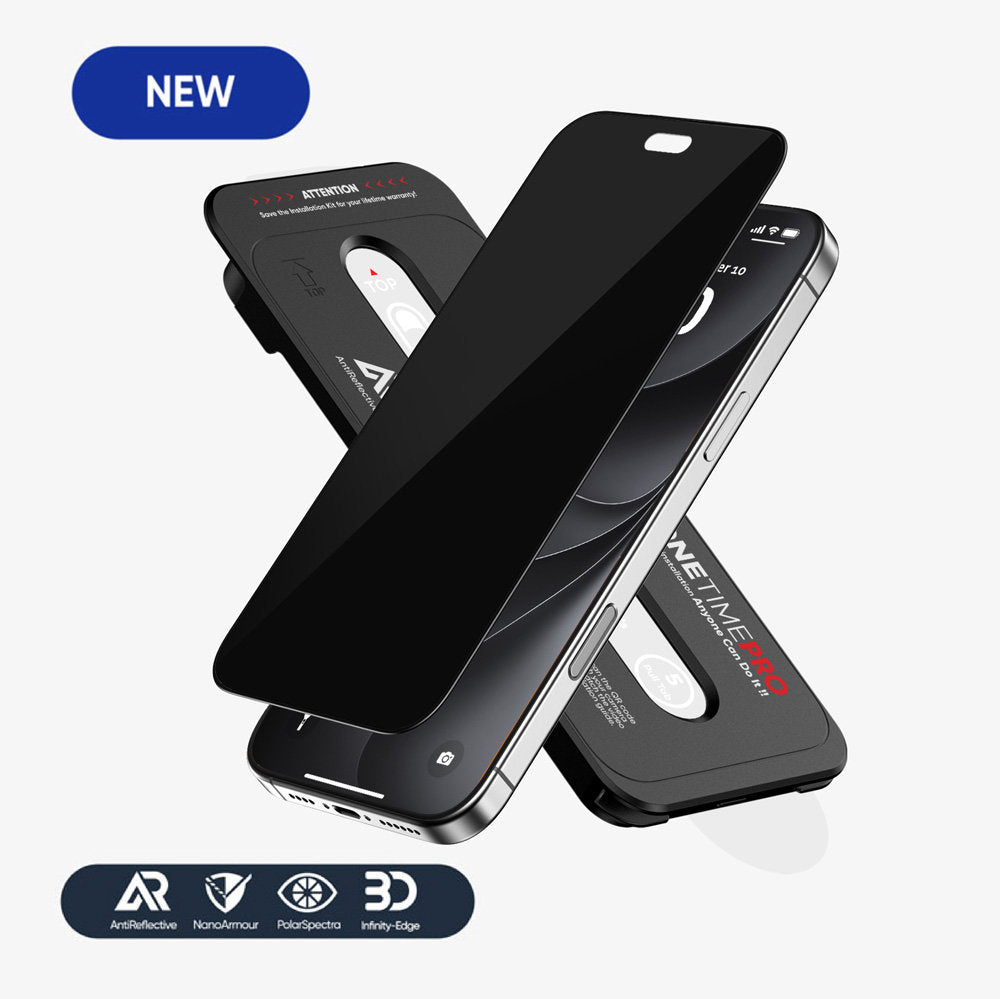 NanoArmour ONETIME PRO Privacy Anti Reflective 3D Infinity Edge – for iPhone 18 Series