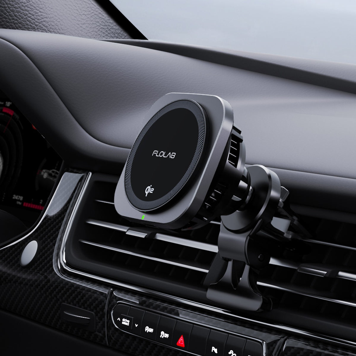 FLOLAB MagFLO Qi2 15W Best Wireless Car Charger With Cooling, 30W Car Charger - Fast Charging