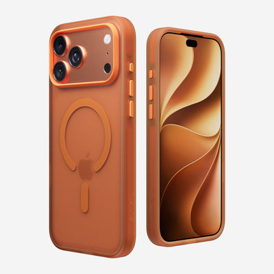 Surtect 2.0 Translucent for iPhone 18 Pro / 18 Pro Max Case – Compatible with iPhone 17 Pro Series – Orange Frost