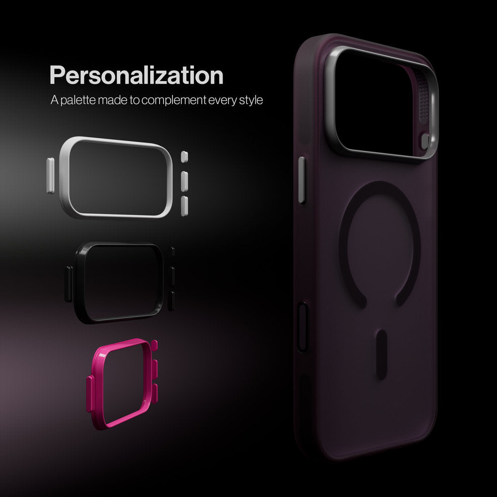 Surtect 2.0 Translucent for iPhone 18 Pro / 18 Pro Max Case – Compatible with iPhone 17 Pro Series – Dark Cherry Frost