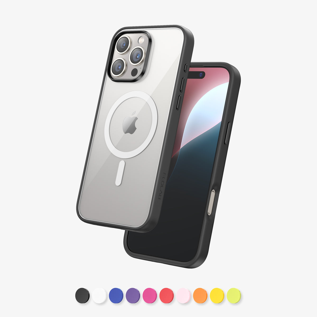 FLOLAB Surtect Tri-Fusion MagSafe Compatible Case – iPhone 16 Series (Black Clear)