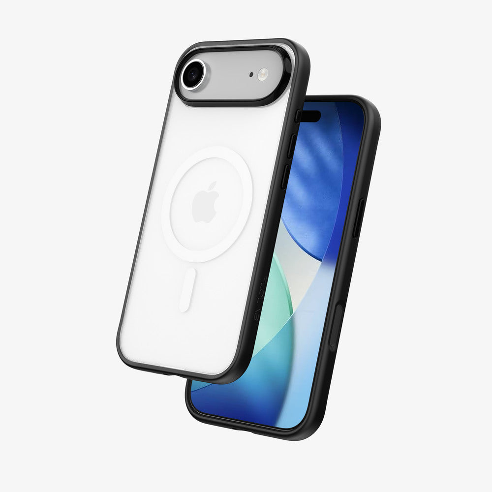 FLOLAB Surtect Tri-Fusion MagSafe Compatible Case – iPhone 17 Series (Black Frost White Ring)