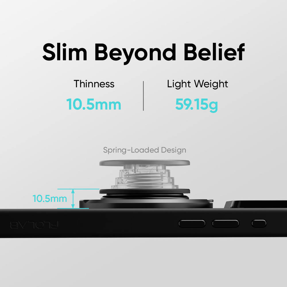 Pre-Order Ships Dec 20 - FLOLAB ForgeGrip Magnetic Stand &amp; Phone Grip for iPhone Magsafe, Compatible with Android Phone - Walnut