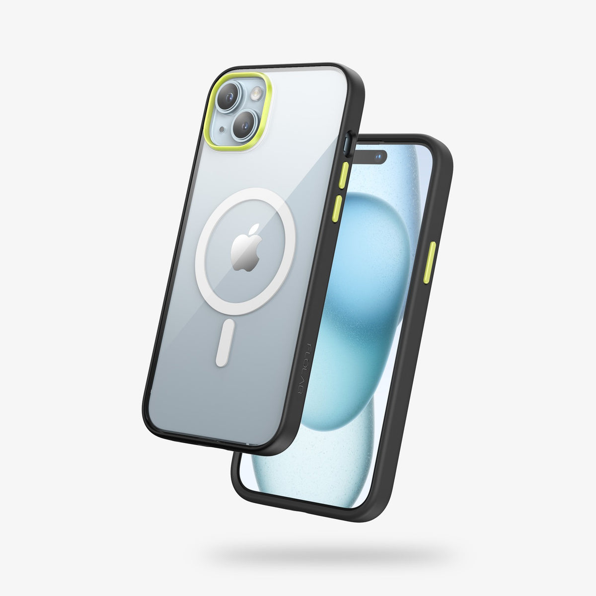 FLOLAB Surtect Tri-Fusion MagSafe Compatible Case – iPhone 15 Series (Black Clear)