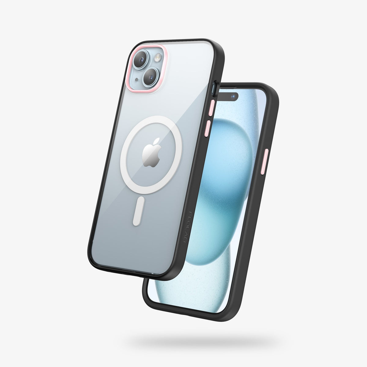 FLOLAB Surtect Tri-Fusion MagSafe Compatible Case – iPhone 15 Series (Black Clear)