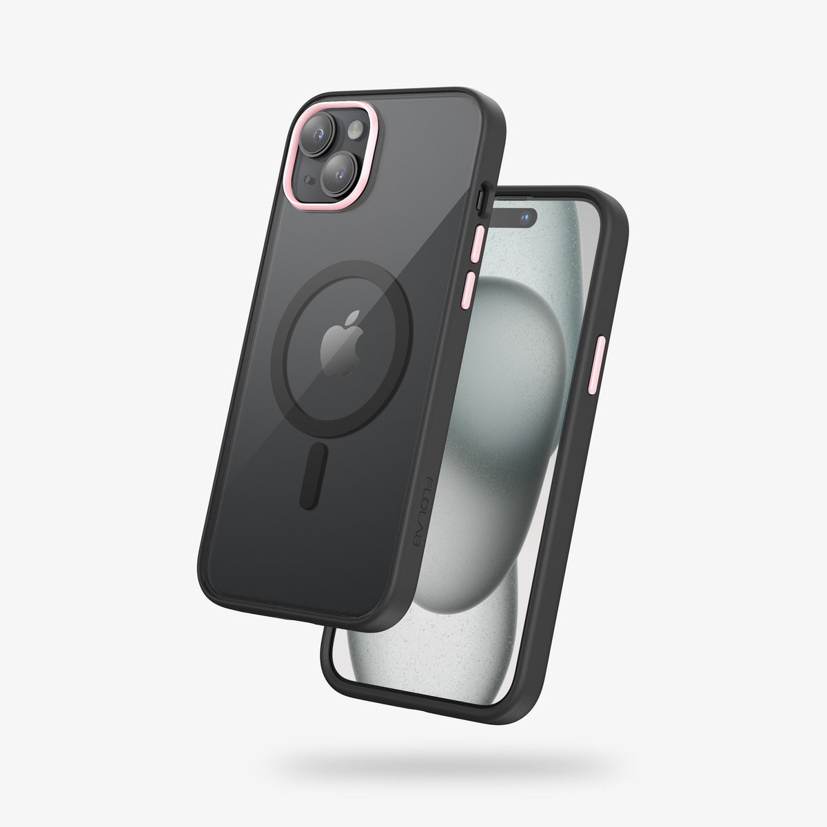 FLOLAB Surtect Tri-Fusion MagSafe Compatible Case – iPhone 15 Series (Stealth Black Clear)