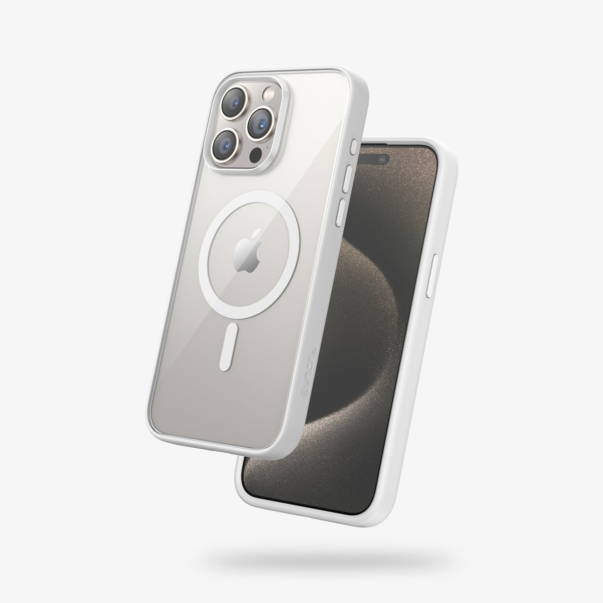 FLOLAB Surtect Tri-Fusion MagSafe Compatible Case – iPhone 15 Series (White Clear)