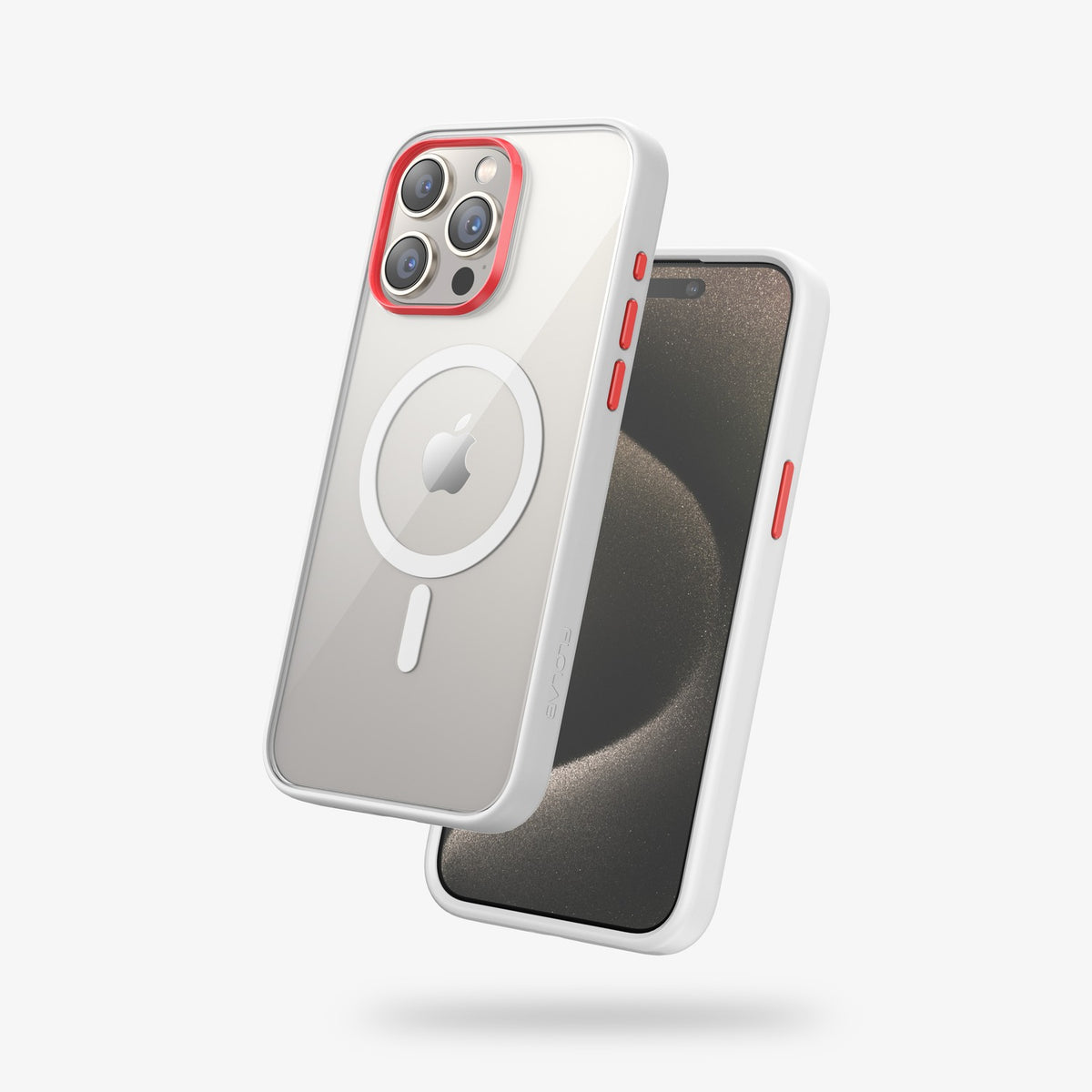 FLOLAB Surtect Tri-Fusion MagSafe Compatible Case – iPhone 15 Series (White Clear)