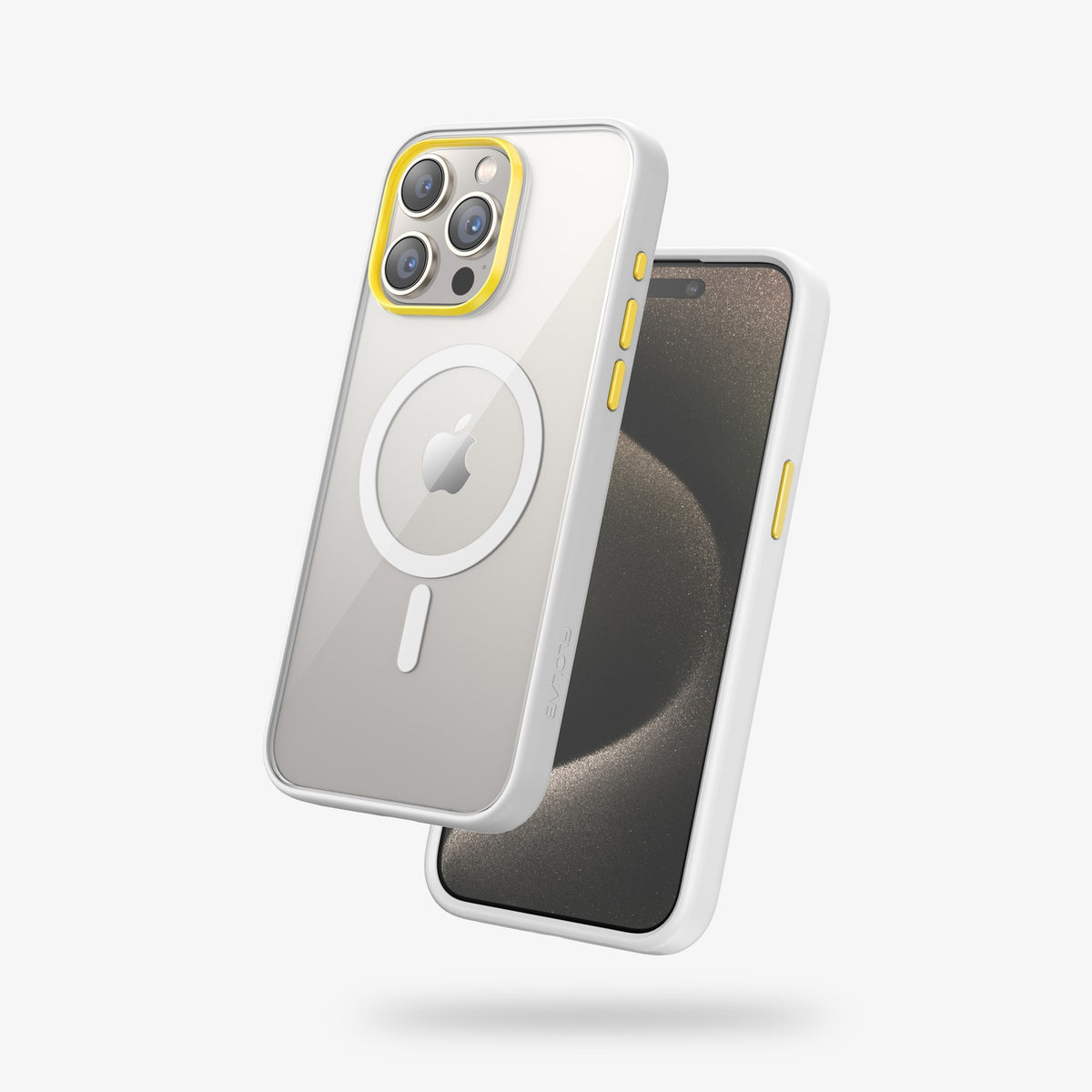 FLOLAB Surtect Tri-Fusion MagSafe Compatible Case – iPhone 15 Series (White Clear)