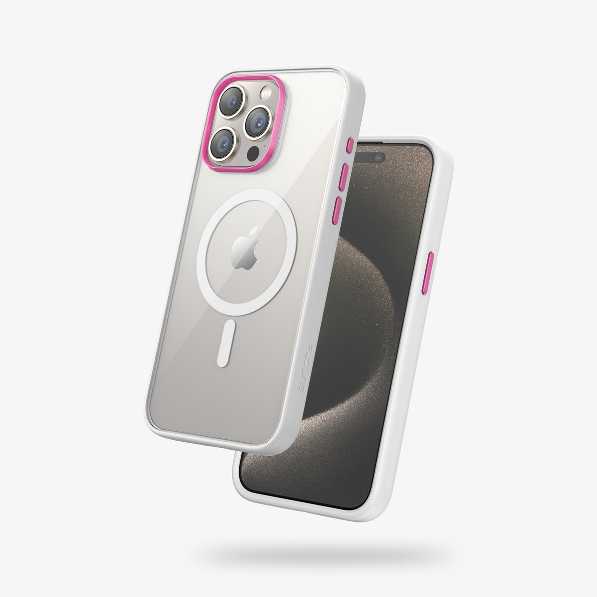 FLOLAB Surtect Tri-Fusion MagSafe Compatible Case – iPhone 15 Series (White Clear)