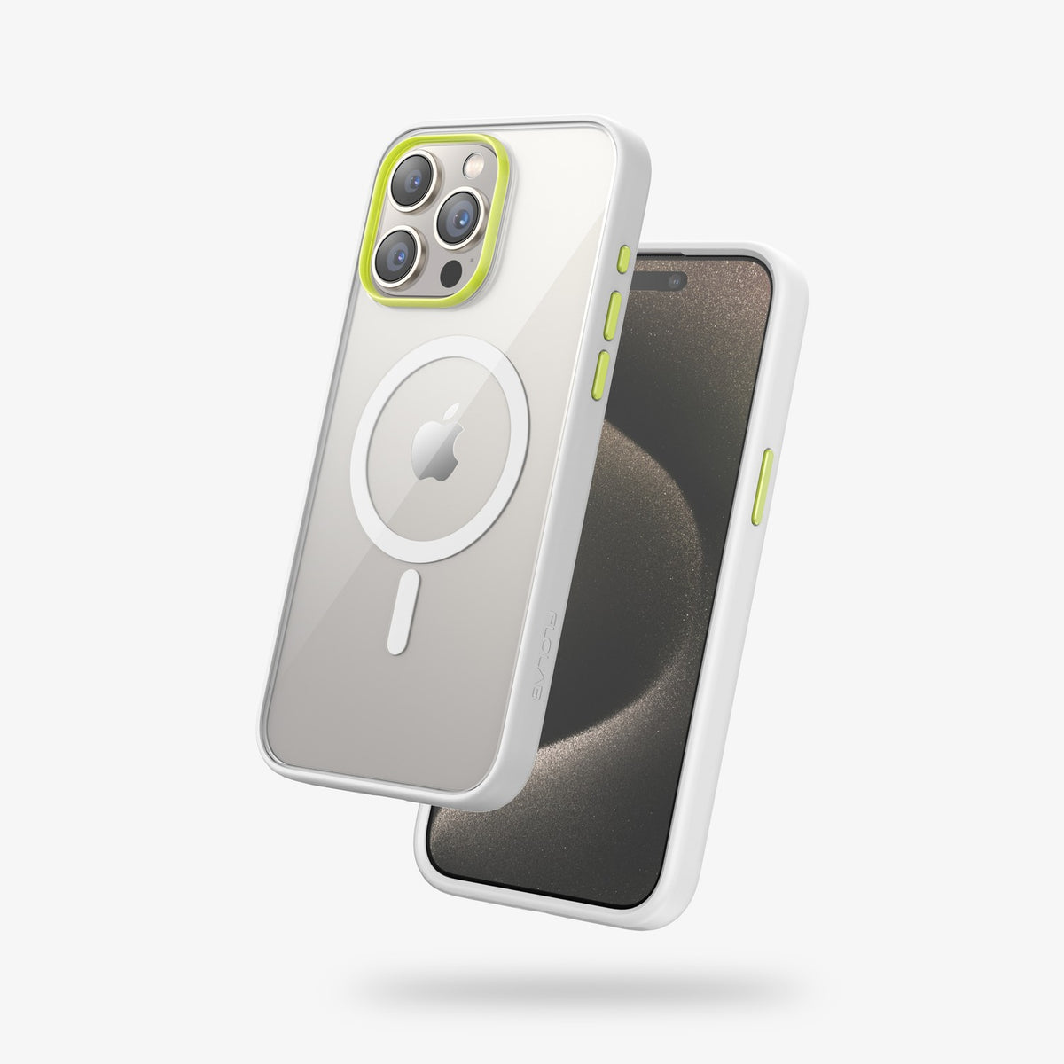 FLOLAB Surtect Tri-Fusion MagSafe Compatible Case – iPhone 15 Series (White Clear)