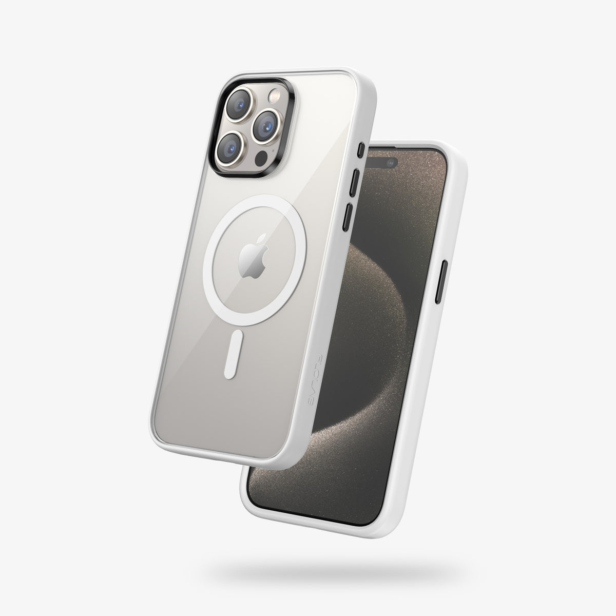 FLOLAB Surtect Tri-Fusion MagSafe Compatible Case – iPhone 15 Series (White Clear)