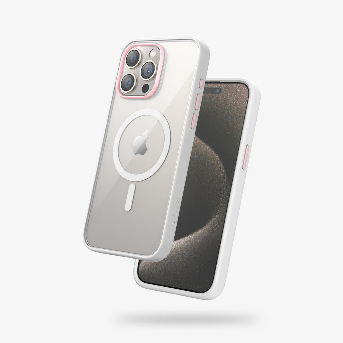 FLOLAB Surtect Tri-Fusion MagSafe Compatible Case – iPhone 15 Series (White Clear)