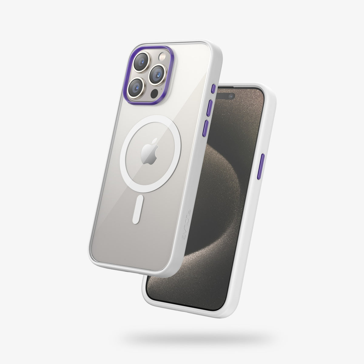 FLOLAB Surtect Tri-Fusion MagSafe Compatible Case – iPhone 15 Series (White Clear)