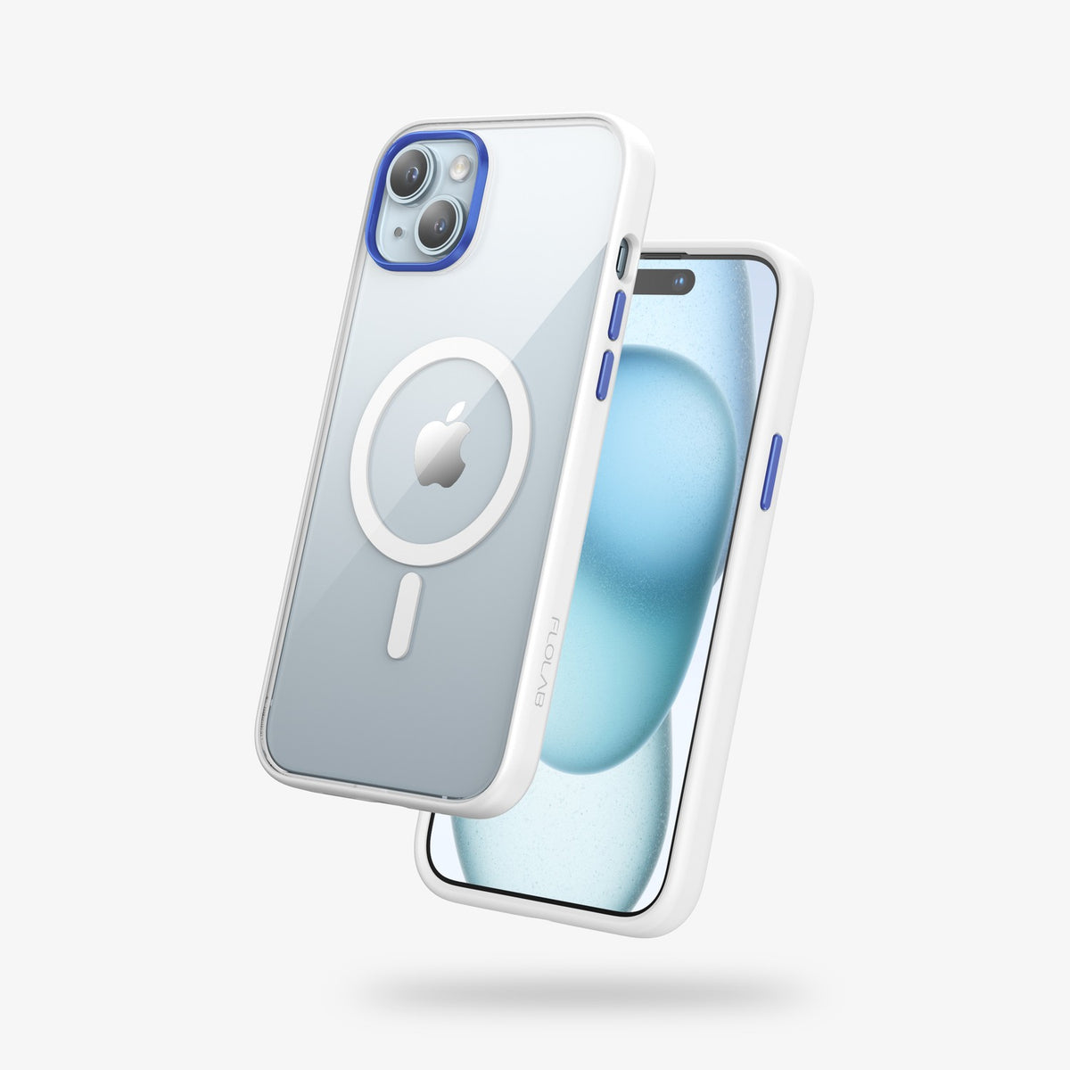 FLOLAB Surtect Tri-Fusion MagSafe Compatible Case – iPhone 15 Series (White Clear)