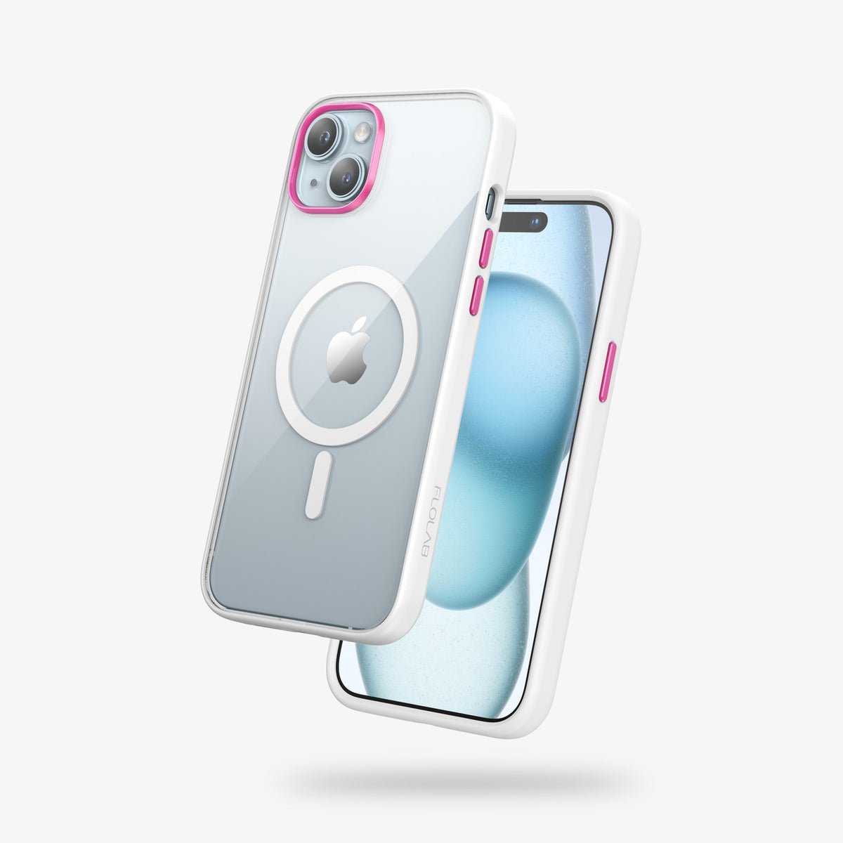 FLOLAB Surtect Tri-Fusion MagSafe Compatible Case – iPhone 15 Series (White Clear)