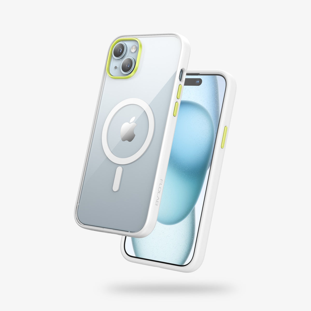 FLOLAB Surtect Tri-Fusion MagSafe Compatible Case – iPhone 15 Series (White Clear)