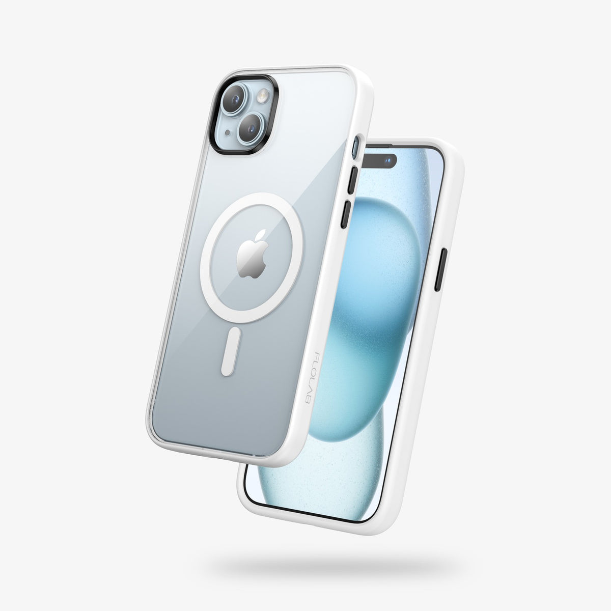 FLOLAB Surtect Tri-Fusion MagSafe Compatible Case – iPhone 15 Series (White Clear)