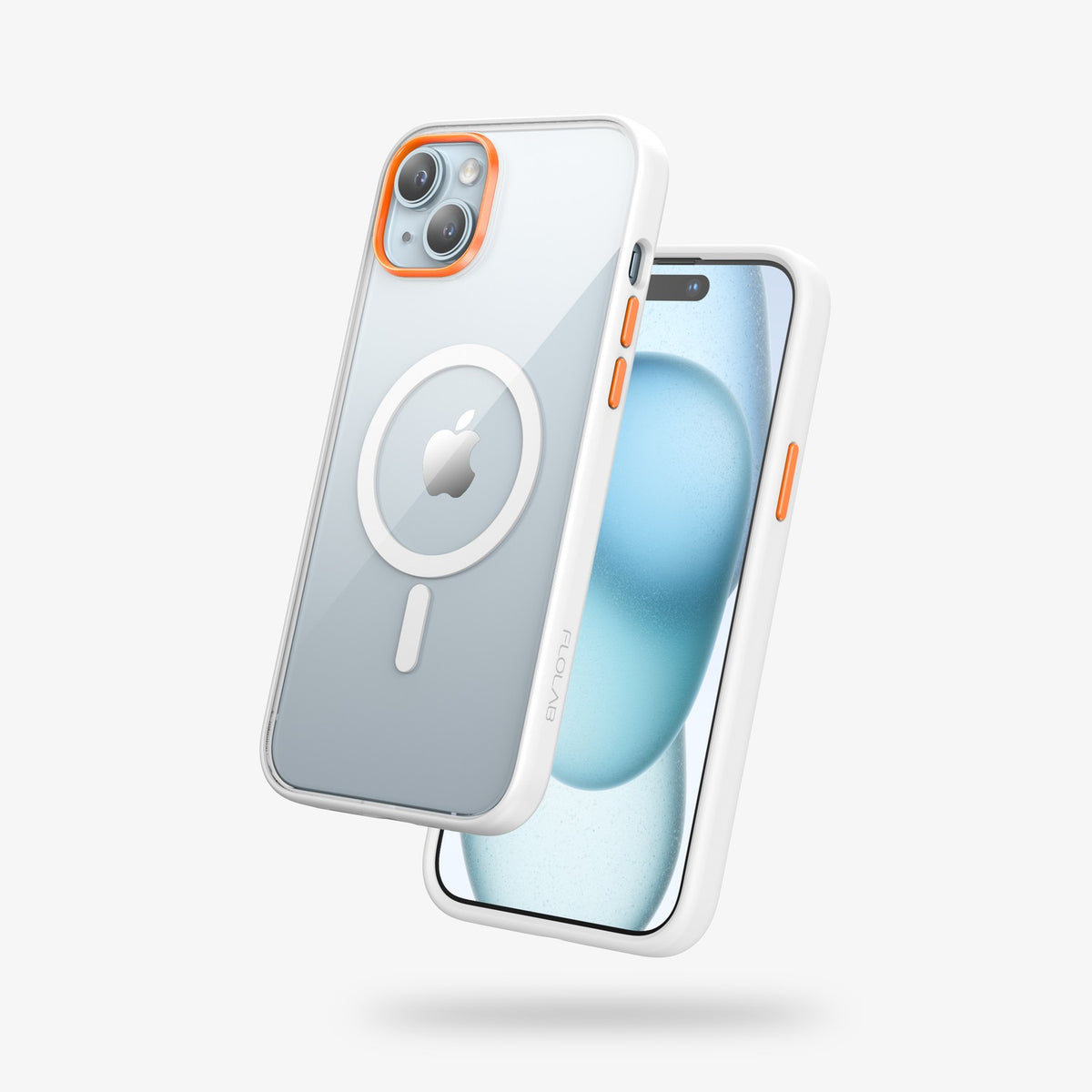 FLOLAB Surtect Tri-Fusion MagSafe Compatible Case – iPhone 15 Series (White Clear)