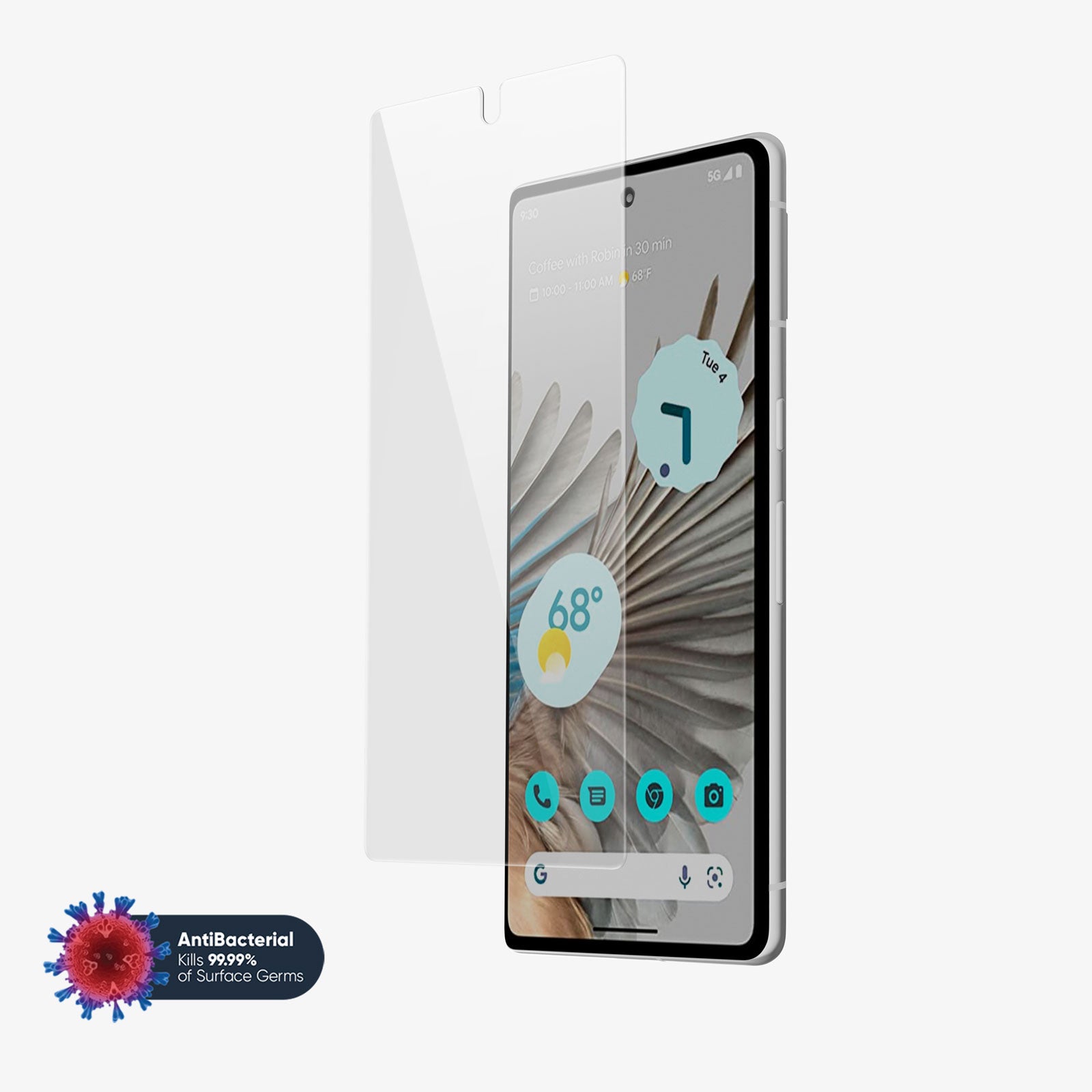 Tempered Glass Screen Protector For Google Pixel 7a – Ultra Clear, 9H Hardness, 2.5D Edges