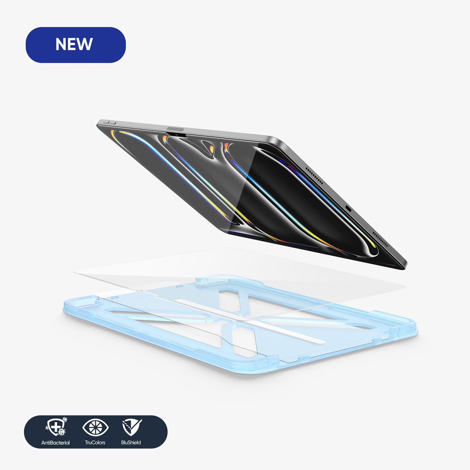 ONETIME NanoArmour for iPad Pro 2024-2025 Ultra Clear Screen Protector (11-inch): Clear Blue Light Blocker, No Blue Tint, TruColor