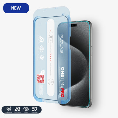 FLOLAB I iPhone 15 Pro Anti Reflective Camera Protectors Deep Blue