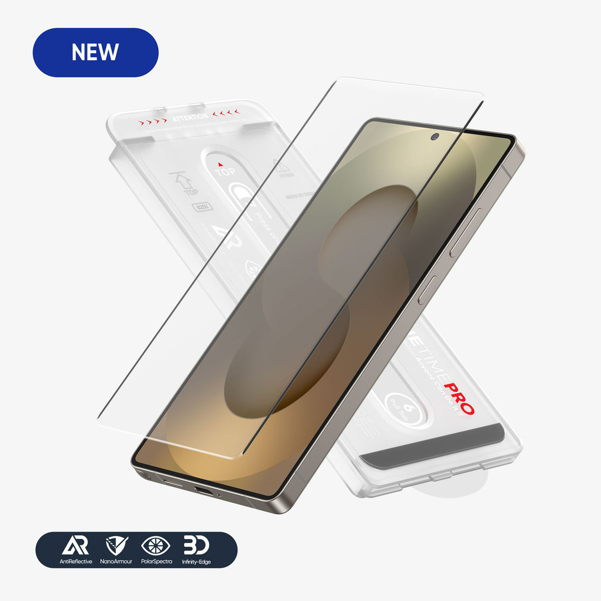 Galaxy S25 Ultra Anti Reflective 3D Screen Protector with Anti Rainbow FLOLAB