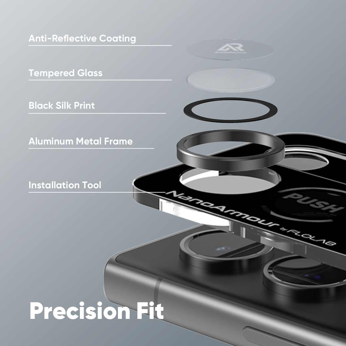 Flo Lab Camera Protector FLOLAB I Best Galaxy S24 Ultra Anti Reflective Camera Protectors