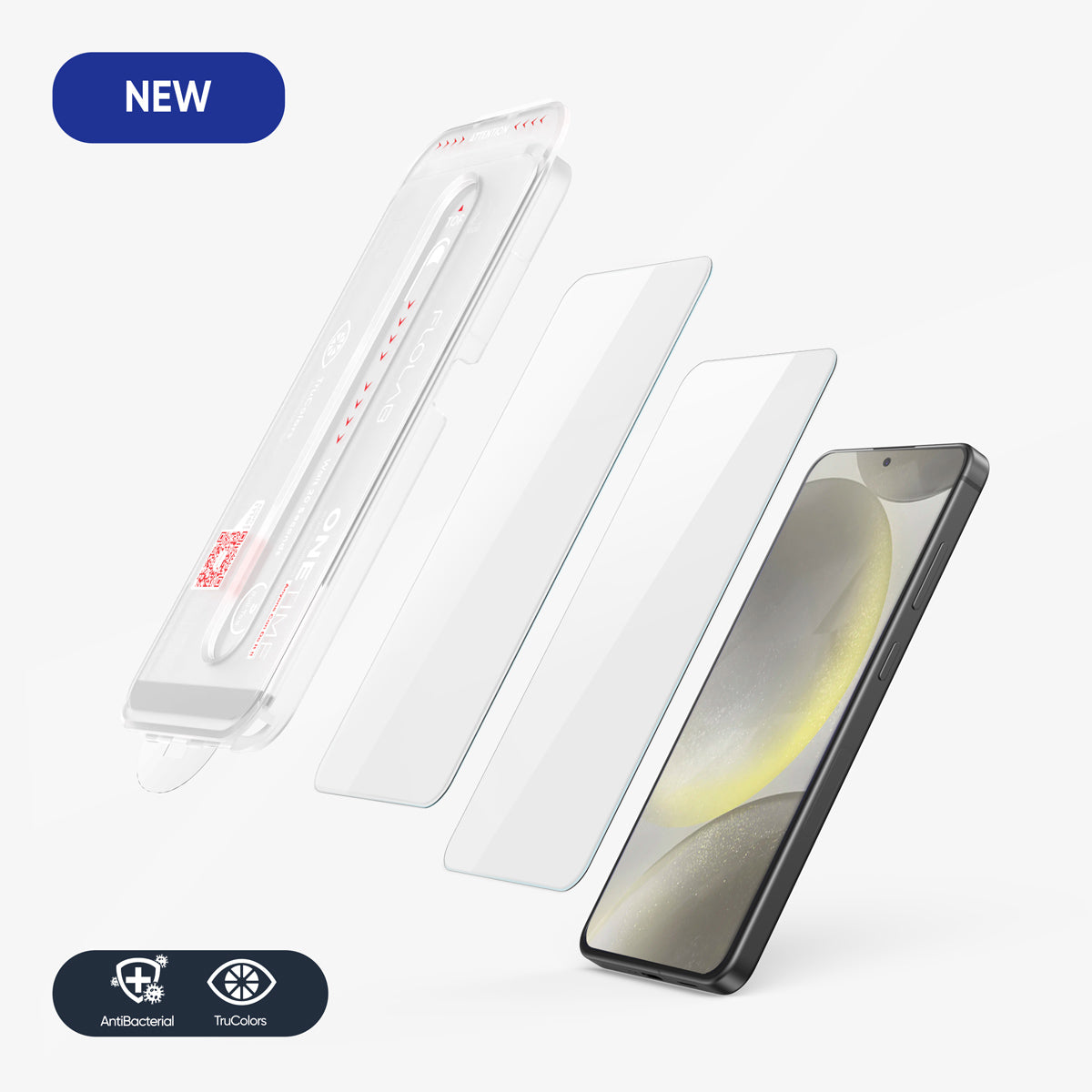 NanoArmour ONETIME 2-Pack Ultra Clear Anti-Microbial – Samsung Galaxy S24