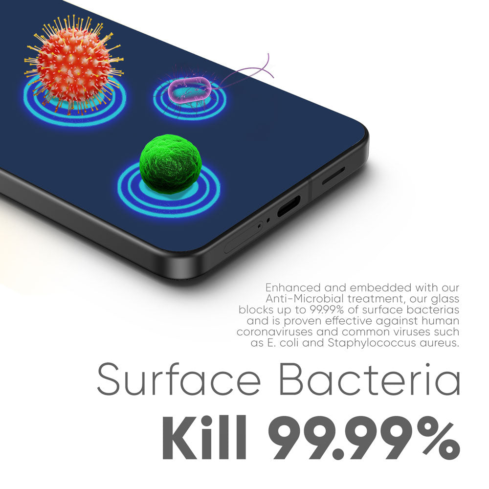 FLOLAB NanoArmour ONETIME Samsung Galaxy S24 Plus Screen Protector Anti Microbial, Fingerprint ID Compatible