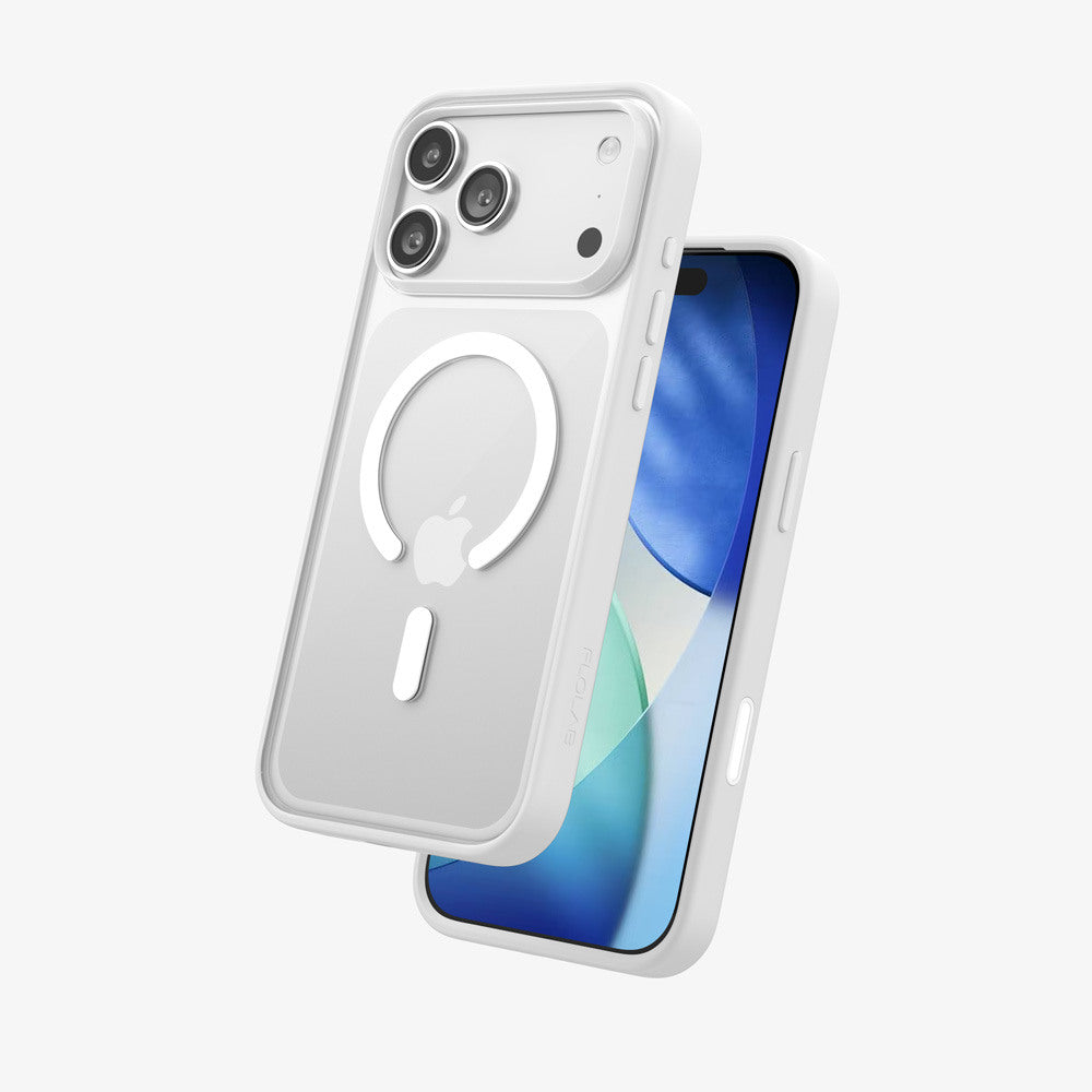 iPhone 17 Pro Max Case White Clear – FLOLAB Surtect MagSafe