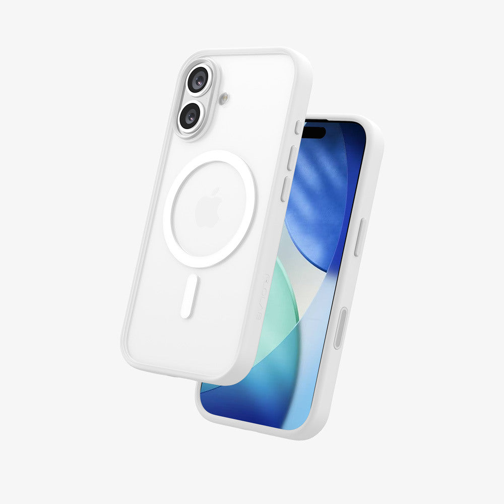 FLOLAB Surtect Tri-Fusion MagSafe Compatible Case – iPhone 17 Series (White Frost)