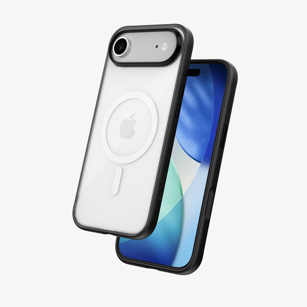 FLOLAB Surtect Tri-Fusion MagSafe Compatible Case – iPhone 17 Series (Black Clear White Ring)