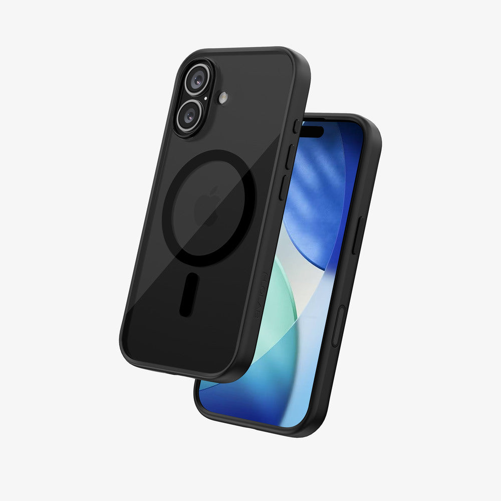 FLOLAB Surtect Tri-Fusion MagSafe Compatible Case – iPhone 17 Series (Stealth Black Clear)