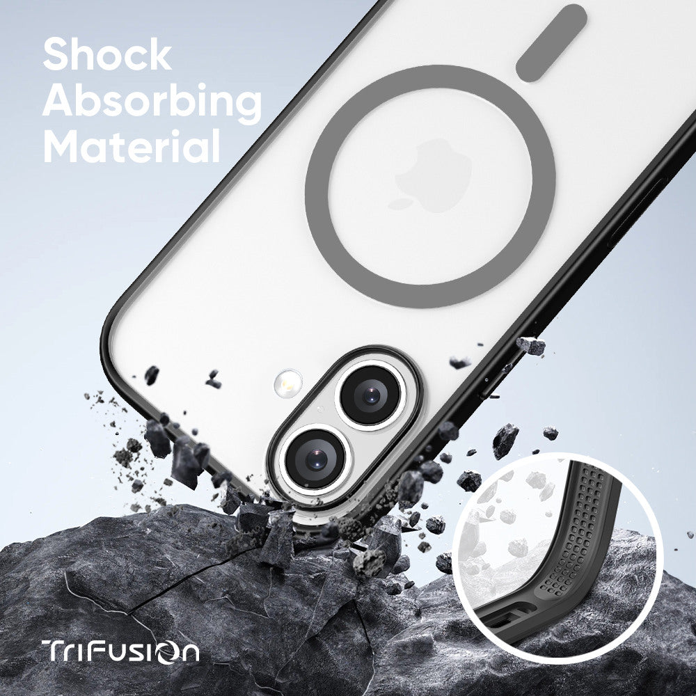 FLOLAB Surtect Tri-Fusion MagSafe Compatible Case – iPhone 17 Series (Black Frost)